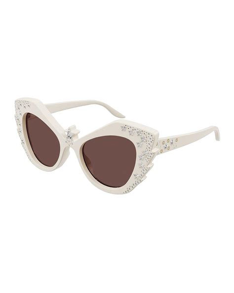 gucci glasses with stars on side|Gucci Crystal Acetate Cat.